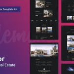 Alcor - Modern & Dark Real Estate Website Template Kit for Elementor