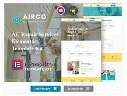 Best Airco Elementor Template Kit for Demanding Sites