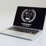 Sundarban IT Institute Logo Mockup - Minimalist Laptop PSD