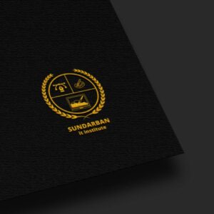 Sundarban IT Institute Logo Mockup - Professional, Minimalist PSD Template