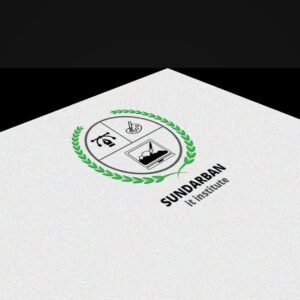 Sundarban IT Institute Logo Mockup - Professional, Minimalist PSD Template