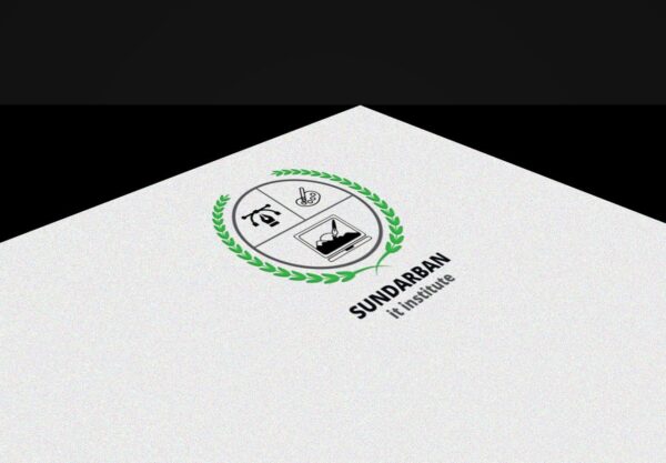 Sundarban IT Institute Logo Mockup - Professional, Minimalist PSD Template