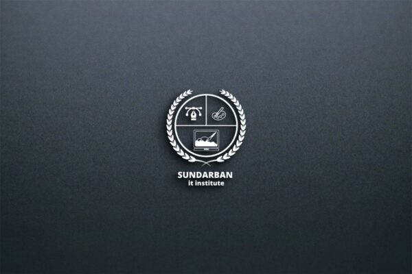 Sundarban IT Institute Logo Mockup - Professional, Minimalist PSD Template