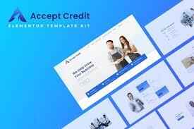 Top Financial Services Elementor Template: Accept Credit 2024