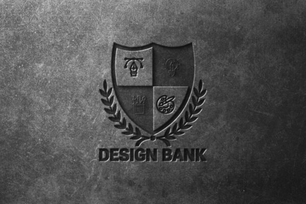 Design Bank Logo Mockup - Industrial Chic Meets Classic