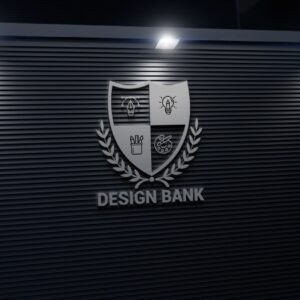 Design Bank Logo Mockup - Classic Heraldic Design