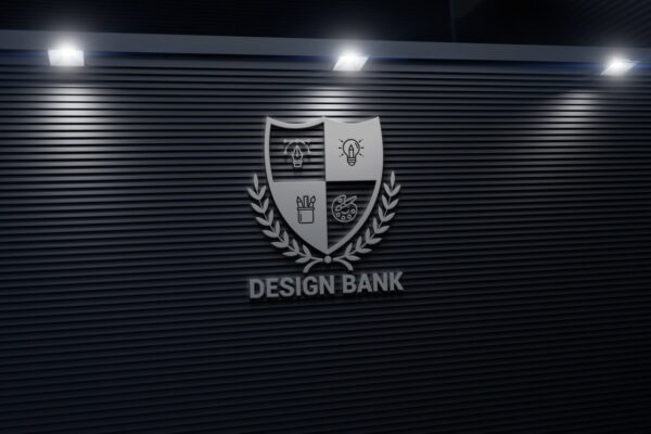 Design Bank Logo Mockup - Classic Heraldic Design