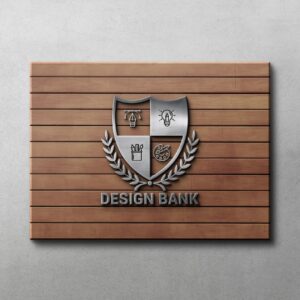 Design Bank Logo Mockup - Vintage Elegance for Your Brand