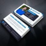 Free Professional Blue & White Business Cards (PSD) for 2024