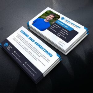 Free Professional Blue & White Business Cards (PSD) for 2024