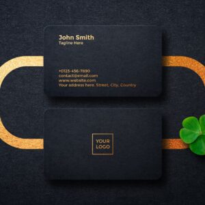 Black and Gold Business Card Mockup