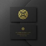 2024 Premium Professional Black and Gold Business Card PSD