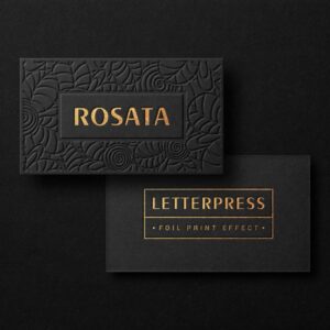 2024 Premium Professional Black & Gold Business Card PSD