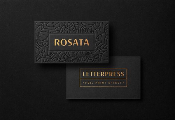 2024 Premium Professional Black & Gold Business Card PSD