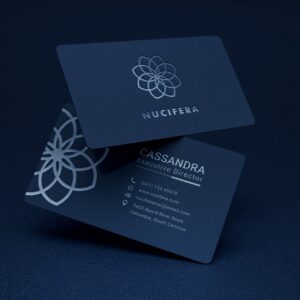 2024 Premium Professional Black & Navy Business Card PSD