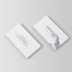 2024 Premium Black & Gray Watercolor Business Card PSD