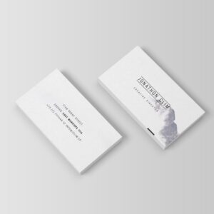 2024 Premium Black & Gray Watercolor Business Card PSD