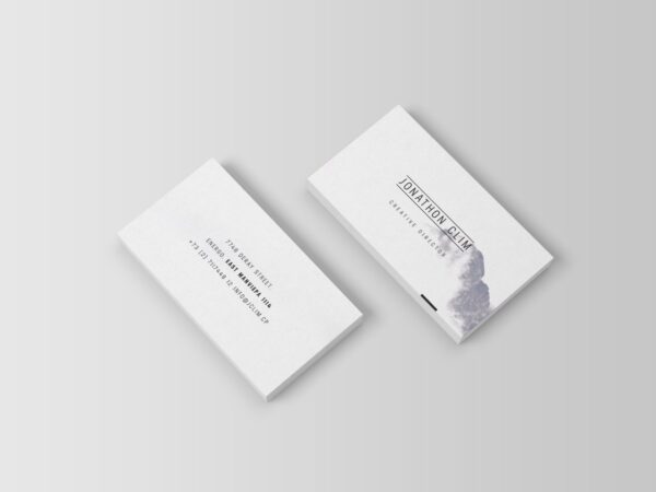 2024 Premium Black & Gray Watercolor Business Card PSD