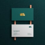 Premium Professional Green & Gold Business Card PSD in 2024