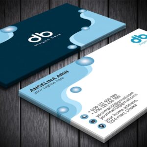 Free Professional Black & Turquoise PSD Business Card