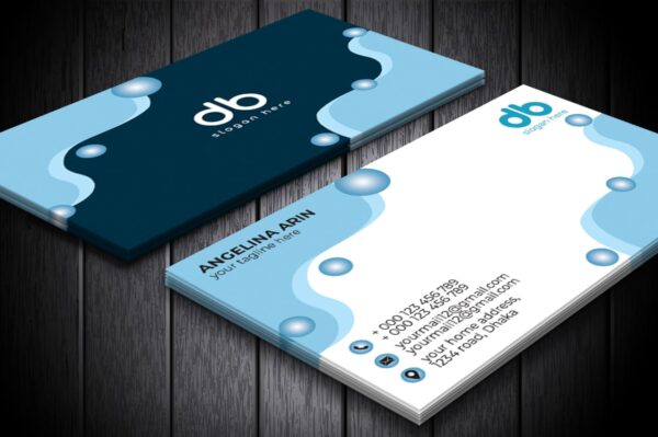 Free Professional Black & Turquoise PSD Business Card