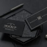 Free Black & Grey Professional PSD Business Card Mockup