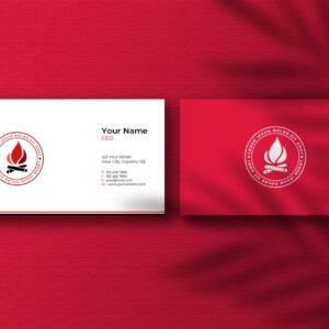 Red & White Professional Business Card PSD Download