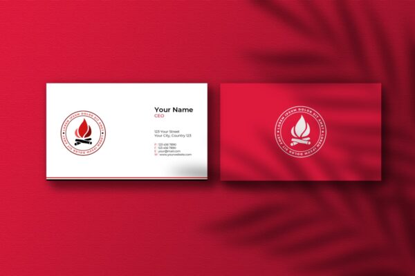 Red & White Professional Business Card PSD Download