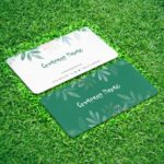 Download Free Green & White Business Card PSD Template