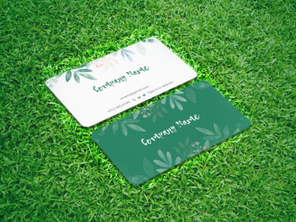 Download Free Green & White Business Card PSD Template