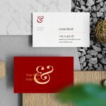 2024 Premium Professional Red & White Business Card PSD