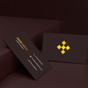 2024 Professional Premium Black & Yellow Business Card PSD