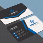 Free Professional Black & Blue PSD Business Card Download