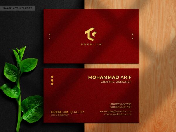 2024 Professional Premium Black & Red PSD Business Card