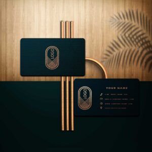 2024 Professional Premium Black & Gold Business card PSD File