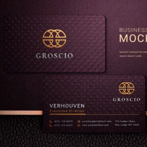 2024 Professional Premium Black & Gold Business Card PSD