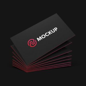 2024 Professional Premium Black & Red Business Card PSD