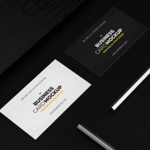 2024 Professional Premium Black & Gold PSD Business Card