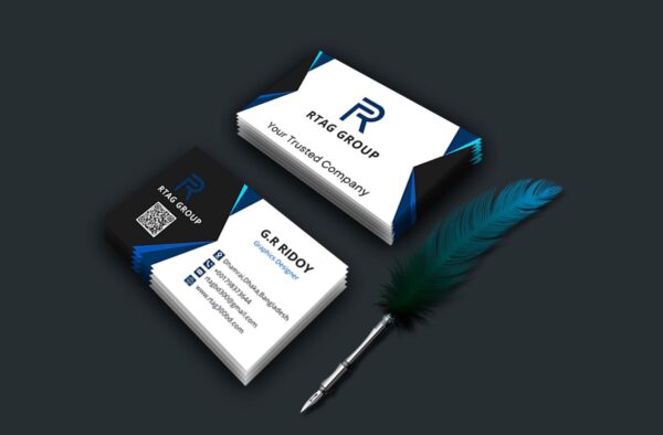 Free 2024 Professional Black & White Business Card PSD Templates