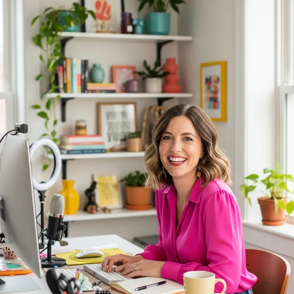 Alicia Evans, Founder of Creative Course Creators, a happy client of Themesyde's high-quality email list growth strategy.