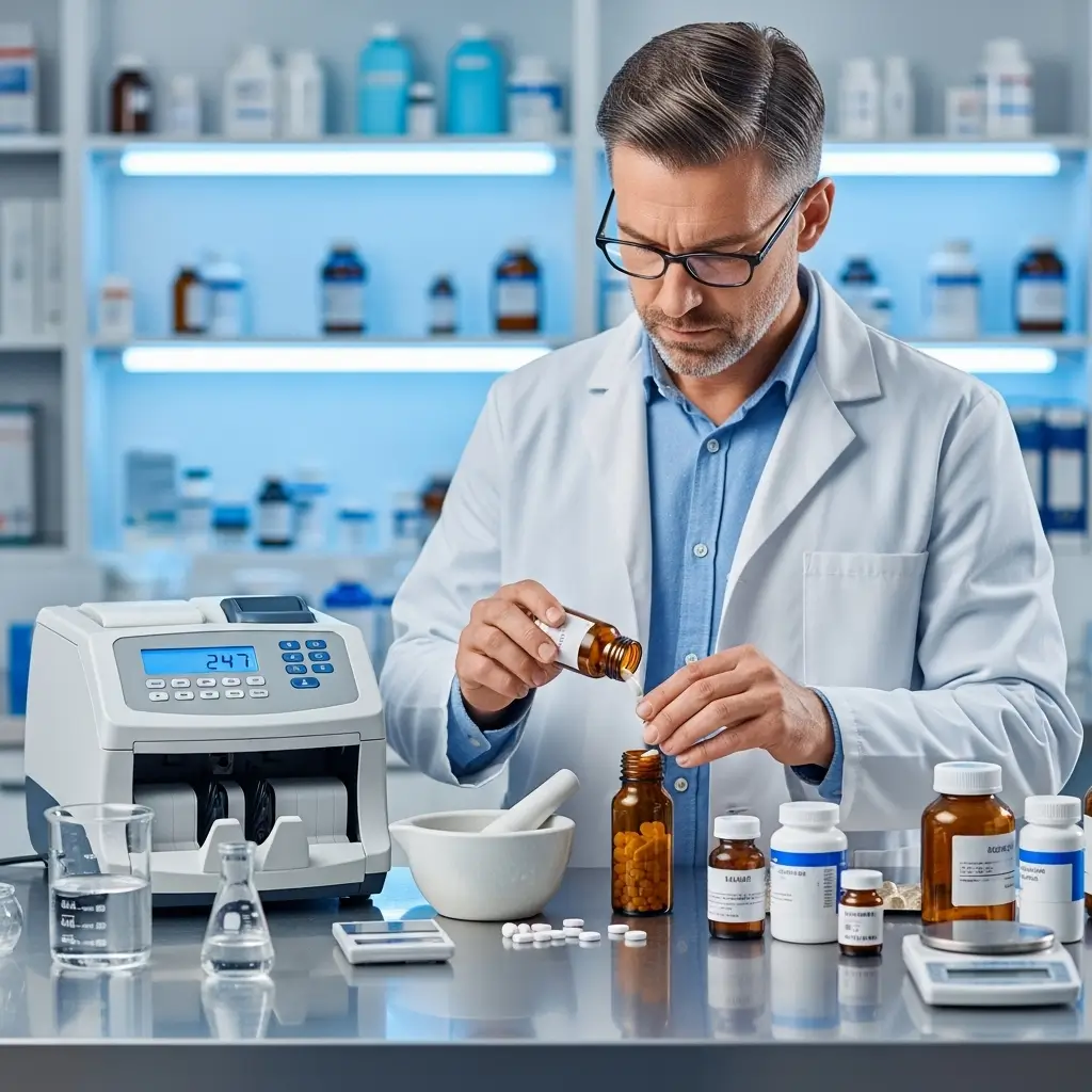 Mark Jovanovic, a pharmacist, happy with how his website explains his specialized compounding services.