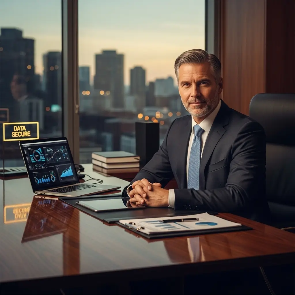 Alex Carter of Carter Financial Consulting, endorsing the robust security provided by Themesyde's maintenance plan.