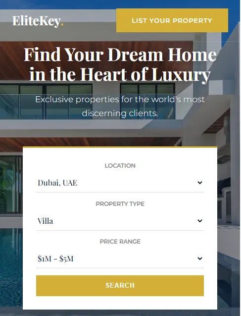 Mobile responsive real estate website design ensuring seamless user experience on phones