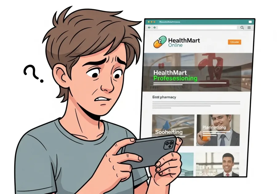 A poorly designed website causing confusion for a pharmacy patient.